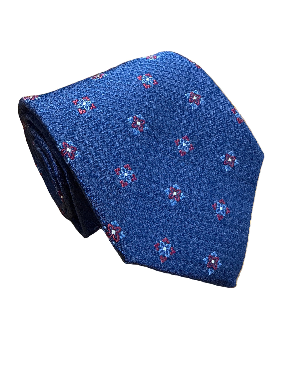 R. Hanauer Tie - Navy Heather Medallions