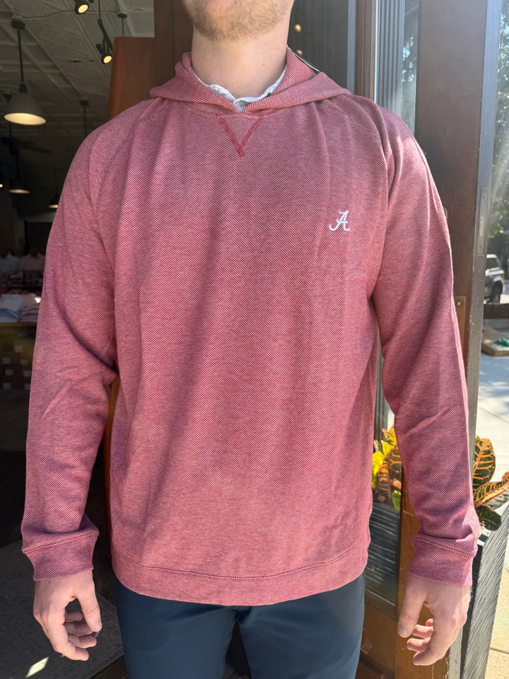 Johnnie-O Cotton Blend Crimson Hoodie (Script A)