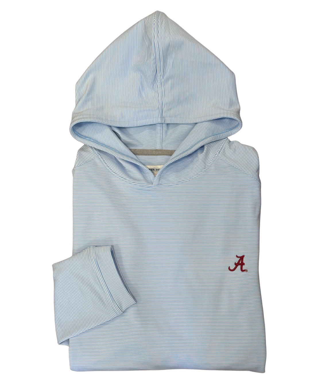 Peter Millar Pine Sugar Stripe Hoodie- Cottage Blue (Script A)
