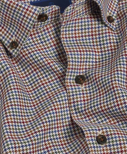 David Donahue Merlot Casual Button Down