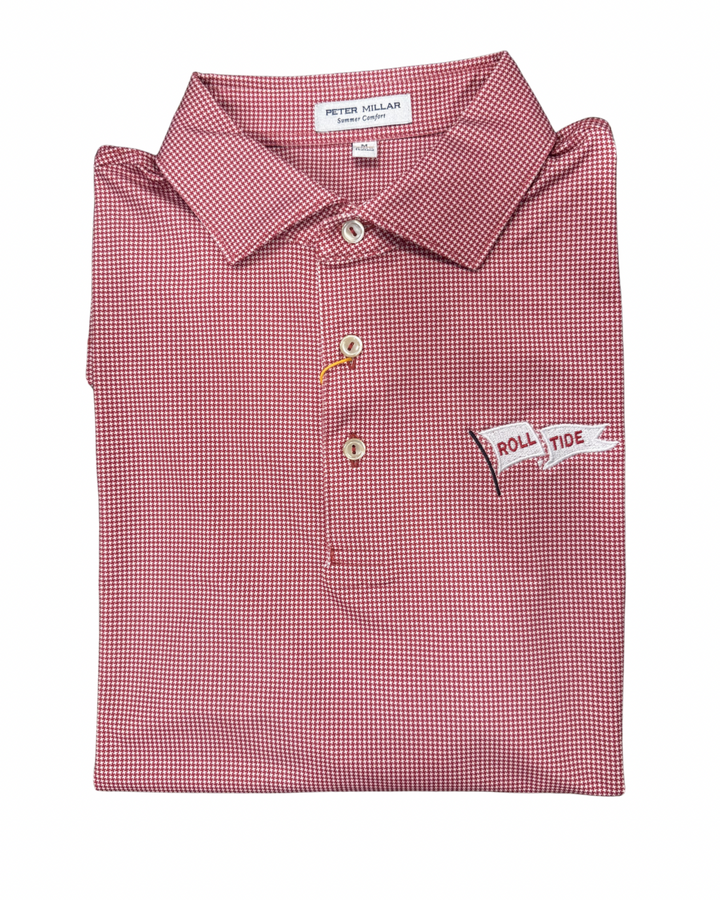 Peter Millar Border Polo- Crimson (Pennant Flag)