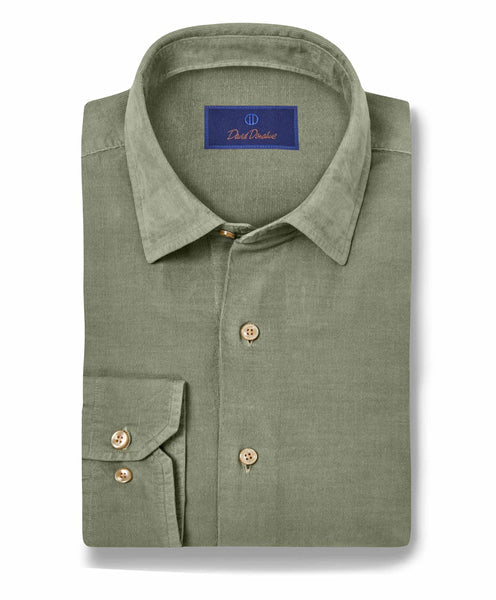 David Donahue Sage Corduroy Casual Button Down