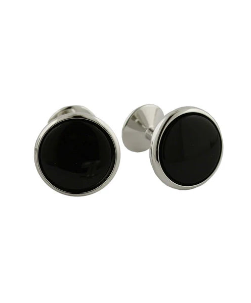 David Donahue Onyx Brass Cufflinks