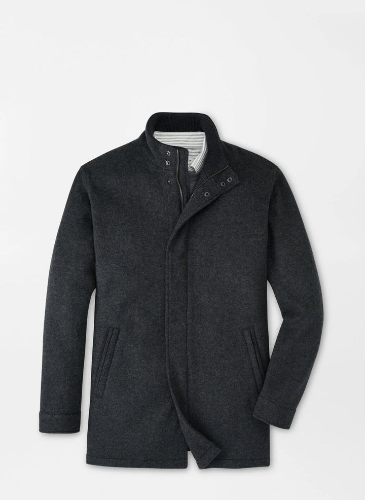 Peter Millar Crown Flex Merino City Coat- Iron