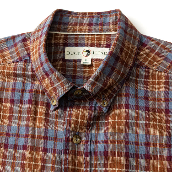 Duck Head Cotton Wool Sport Shirt - Saddle Brown