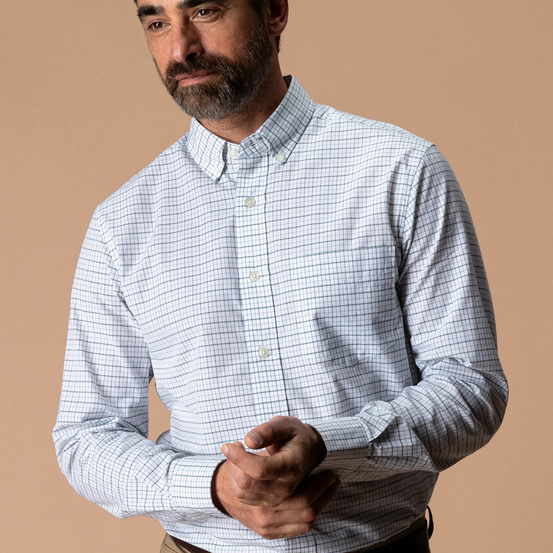 Duck Head Cotton Cashmere Poplin Sport Shirt - Tolliver Plaid