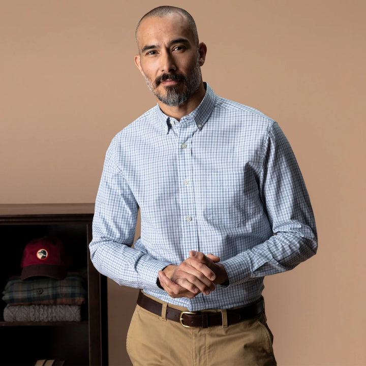 Duck Head Cotton Cashmere Poplin Sport Shirt - Bray Plaid