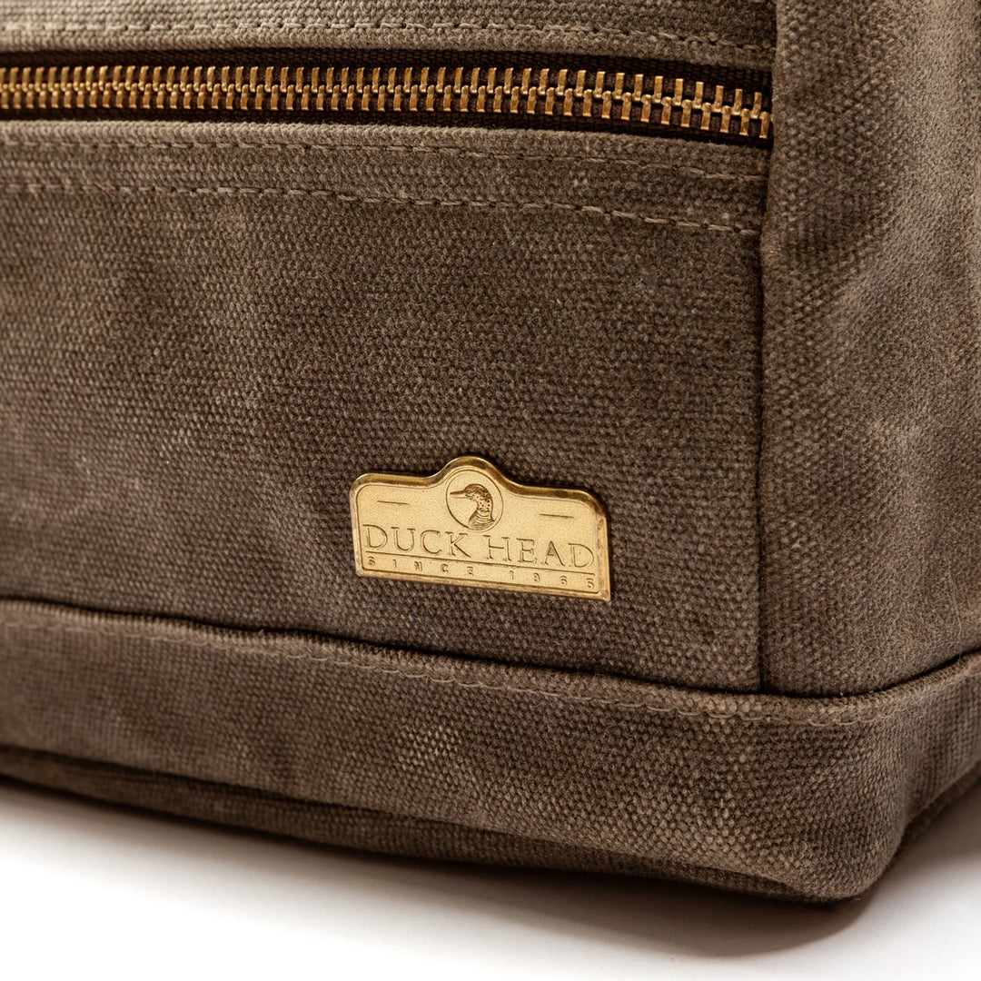 Duck Head Waxed Canvas Dopp Kit - Field Brown