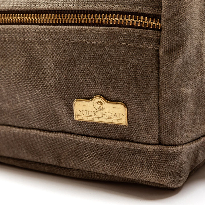 Duck Head Waxed Canvas Dopp Kit - Field Brown