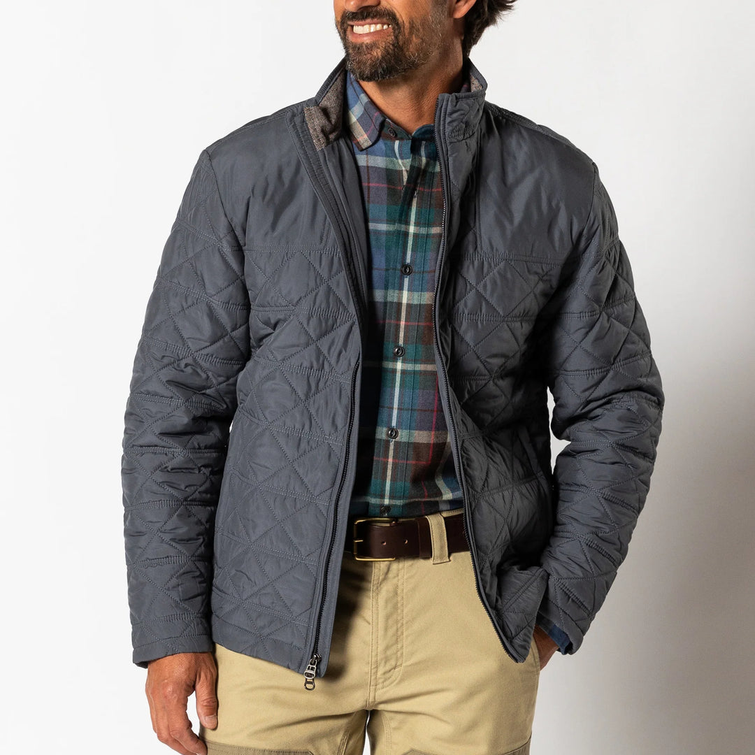 Duck Head Fremont Sport Performance Quilted Jacket-Ocean Grey