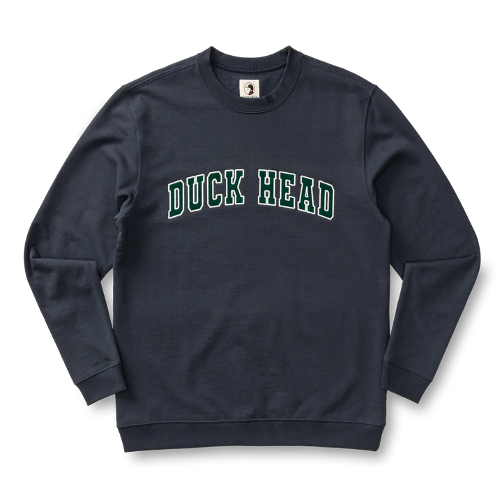 Duck Head Applique Crewneck Sweatshirt- Navy