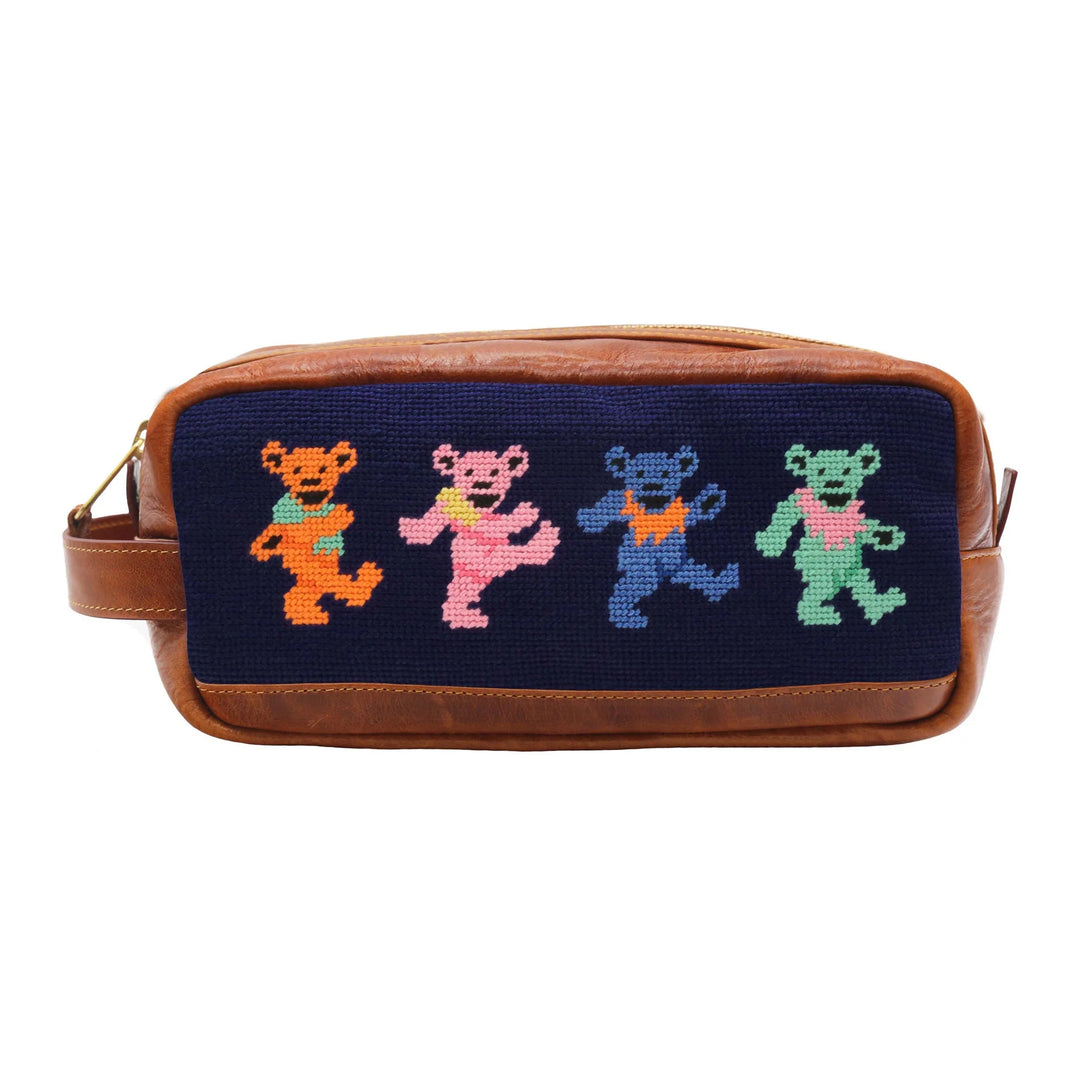 Smathers & Branson Toiletry Bag- Dancing Bears (Dark Navy)