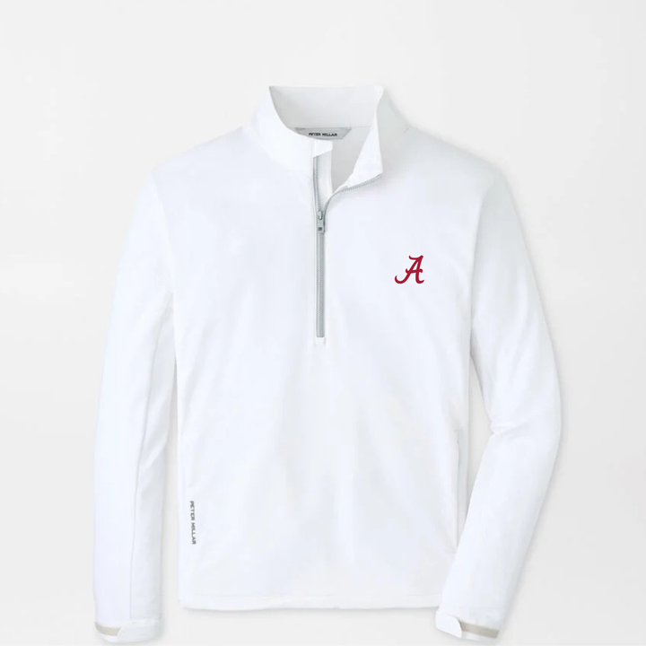 Peter Millar Dunes Half Zip- White (Script "A")
