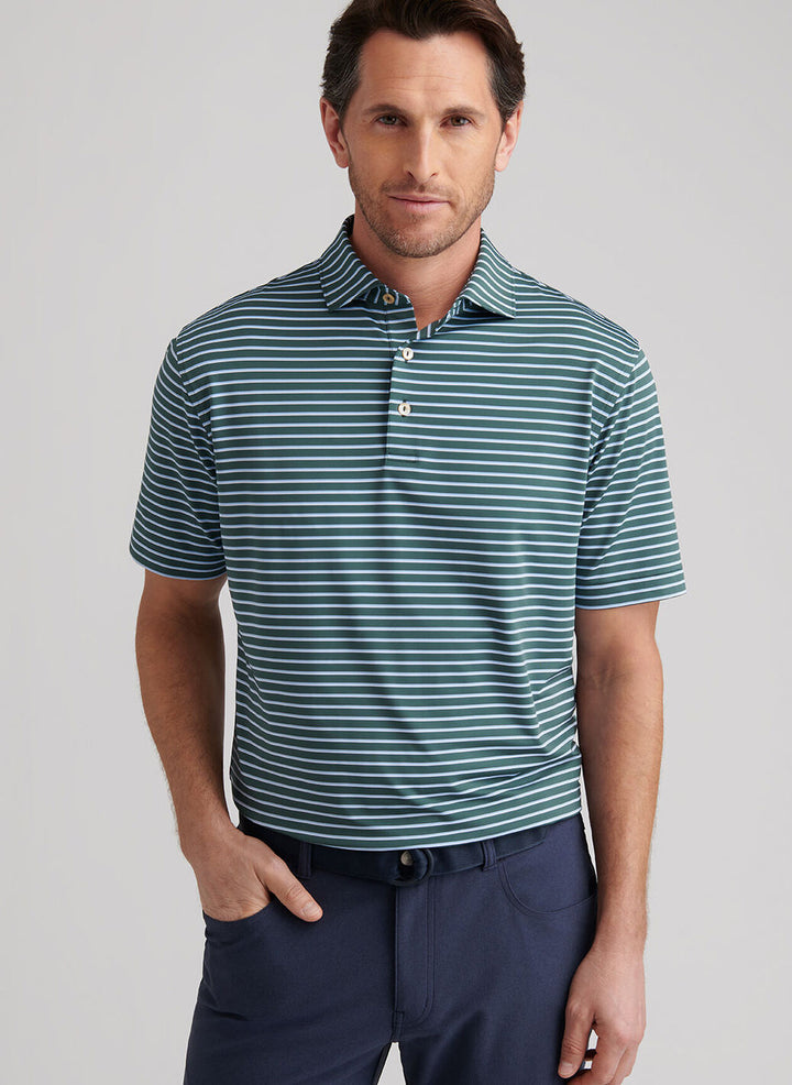 Peter Millar Dunnes Performance Jersey Polo- Nordic Pine
