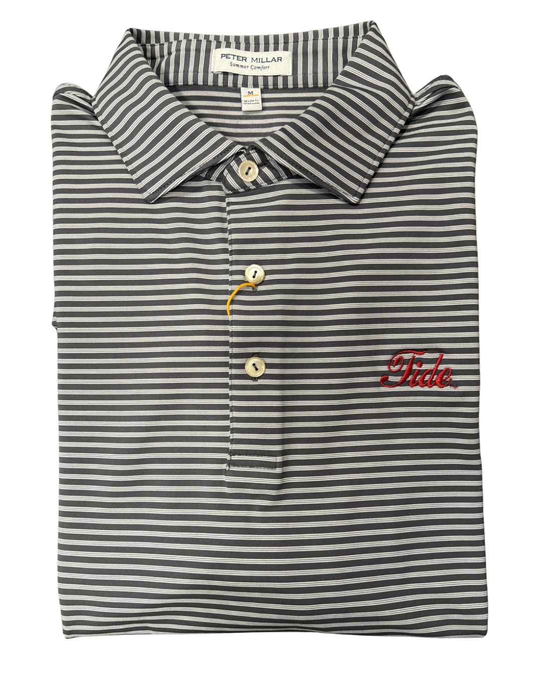Peter Millar Tiebreaker Polo- Iron (Tide Script)