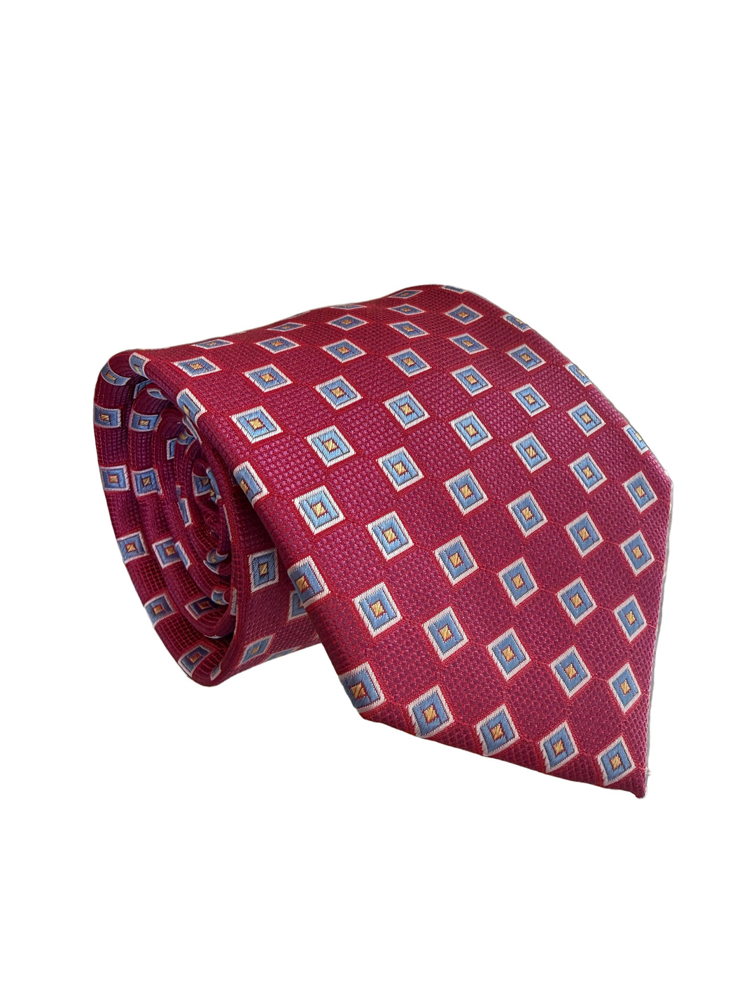 The Shirt Shop Tie- Fuchsia with Squares
