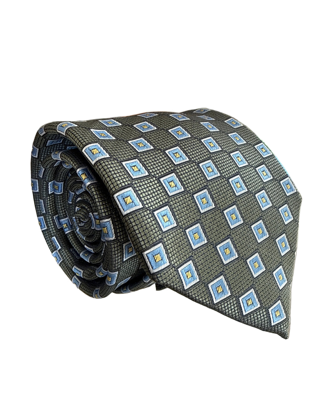 The Shirt Shop Tie- Green with Squares