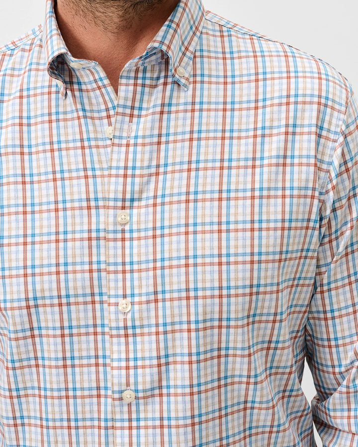 Johnnie-O Everyday Performance Button Down Shirt - Redwood Check