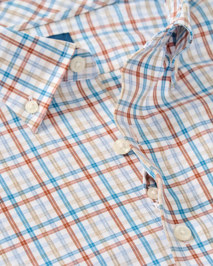 Johnnie-O Everyday Performance Button Down Shirt - Redwood Check