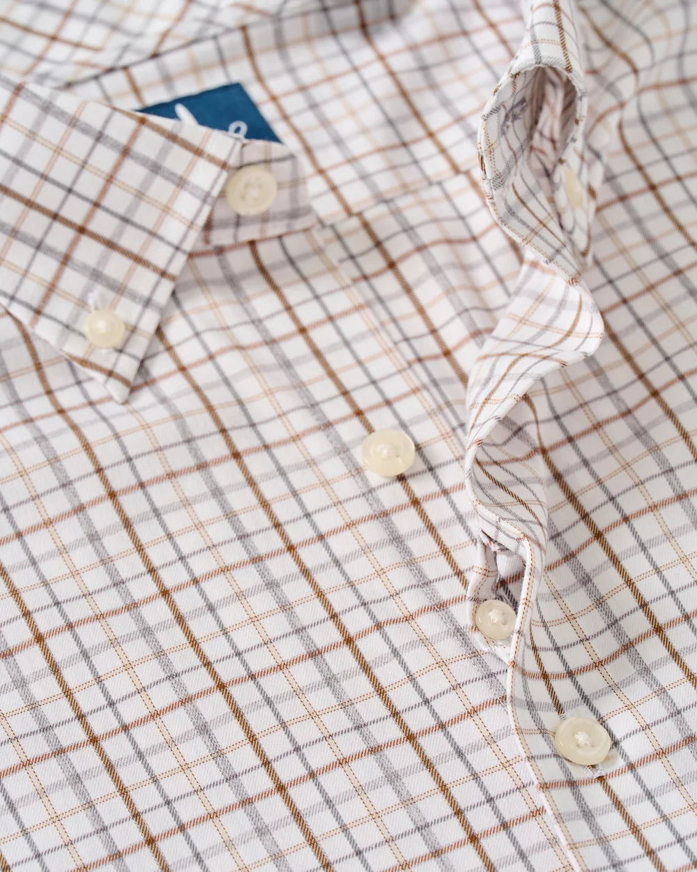 Johnnie-O Everyday Performance Button Down Shirt - Sandlewood Pane