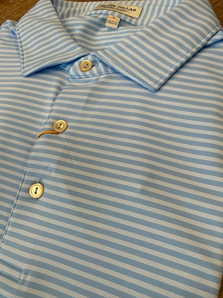Peter Millar Tiebreaker Polo- Cottage Blue