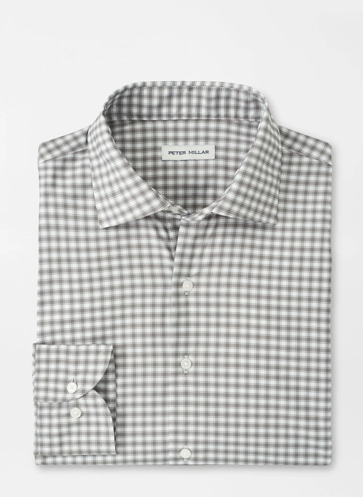 Peter Millar Fairbanks Performance Twill Sport Shirt- Basil