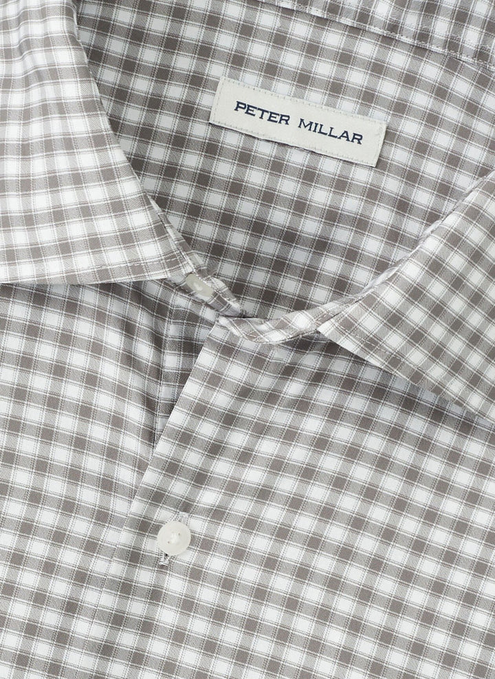 Peter Millar Fairbanks Performance Twill Sport Shirt- Basil