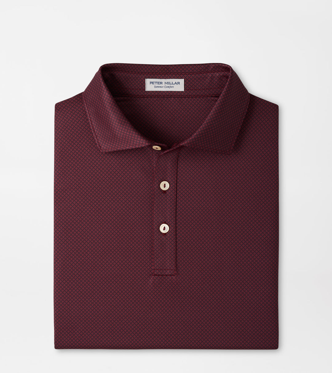 Peter Millar Fulton Performance Jersey Polo- Bordeaux