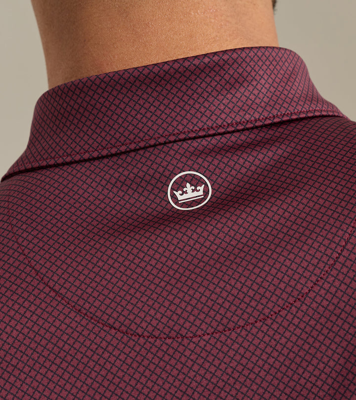 Peter Millar Fulton Performance Jersey Polo- Bordeaux