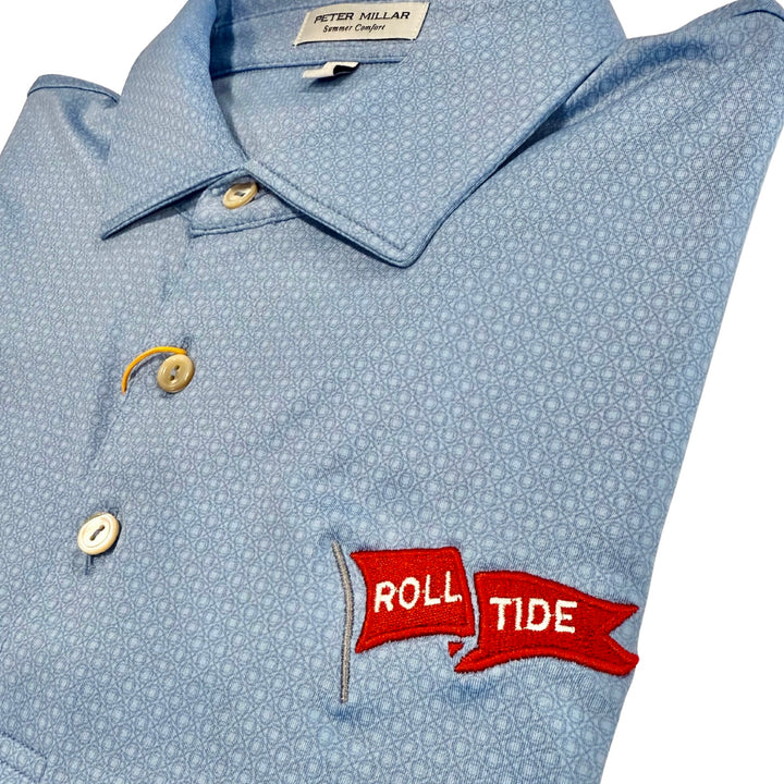 Peter Millar Tesseract Polo- Cottage Blue (Pennant Flag)