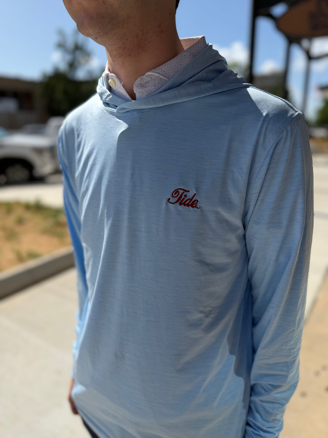 Johnnie-O Talon Hoodie - Gulf Blue (Tide Script)