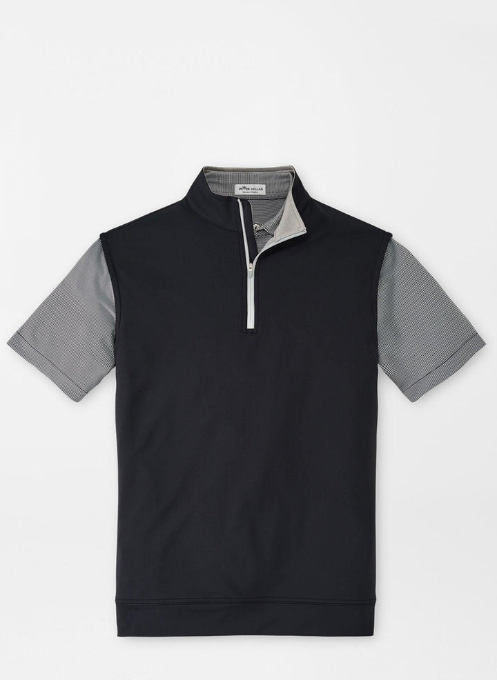 Peter Millar Galway Quarter-Zip Vest- Black