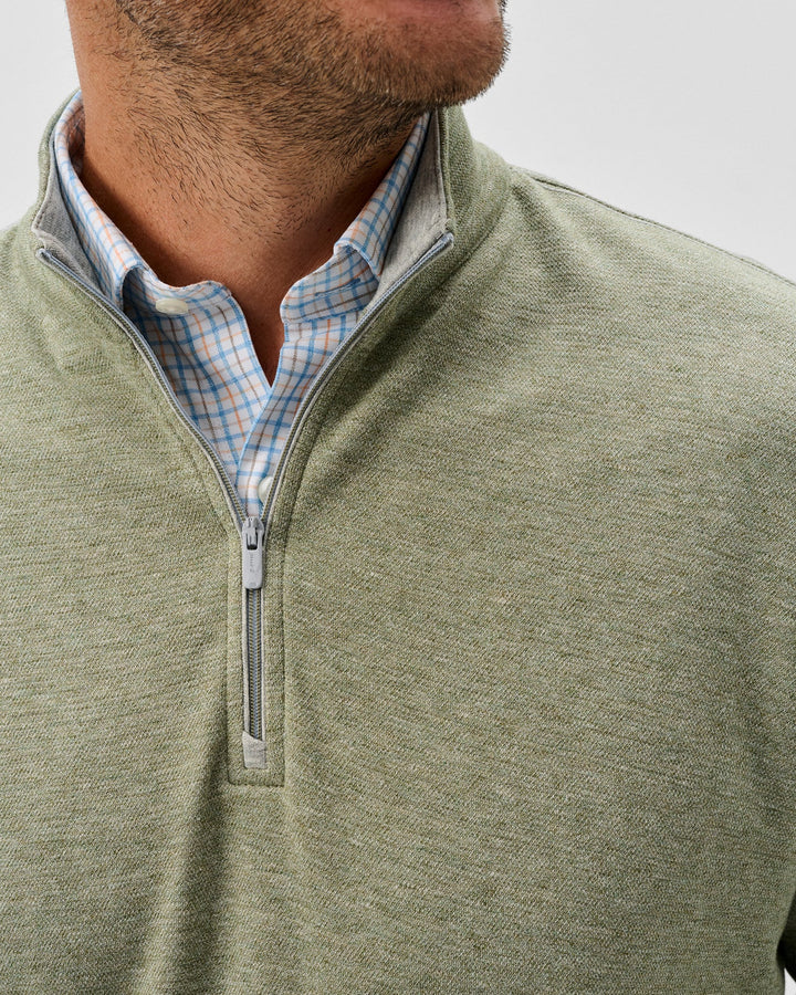 Johnnie-O Hanks Lightweight 1/4 Zip- Pesto