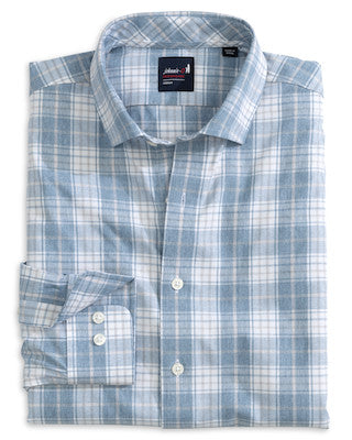 Johnnie-O Hendley Performance Button Up- Laguna Blue