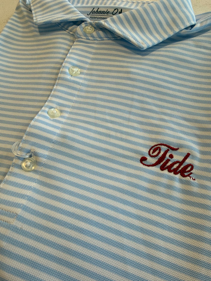 Johnnie-O Stetson Performance Mesh Polo - Maliblu (Tide Script)