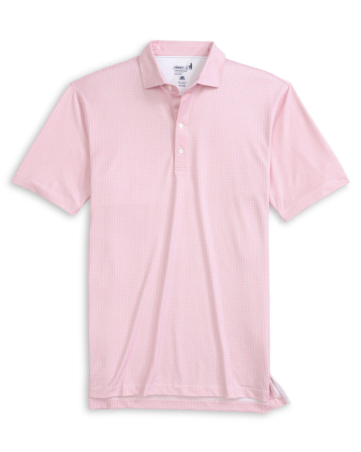 Johnnie-O Slade Performance Jersey Polo- Crimson