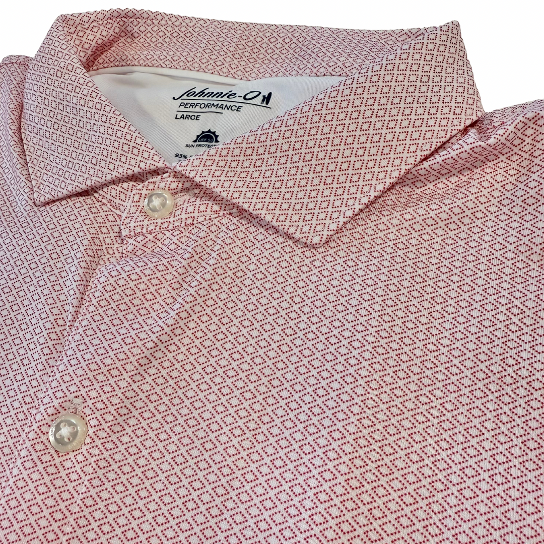 Johnnie-O Slade Performance Jersey Polo- Crimson