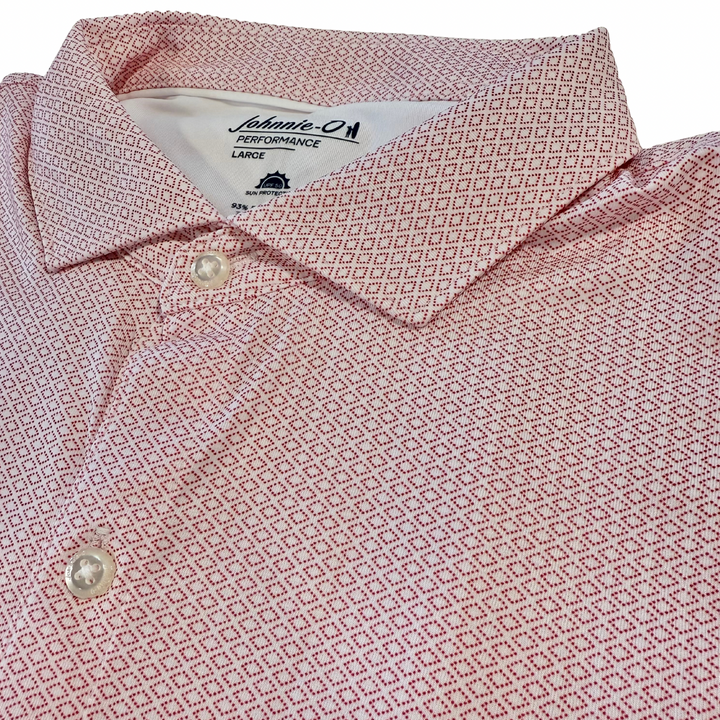 Johnnie-O Slade Performance Jersey Polo- Crimson