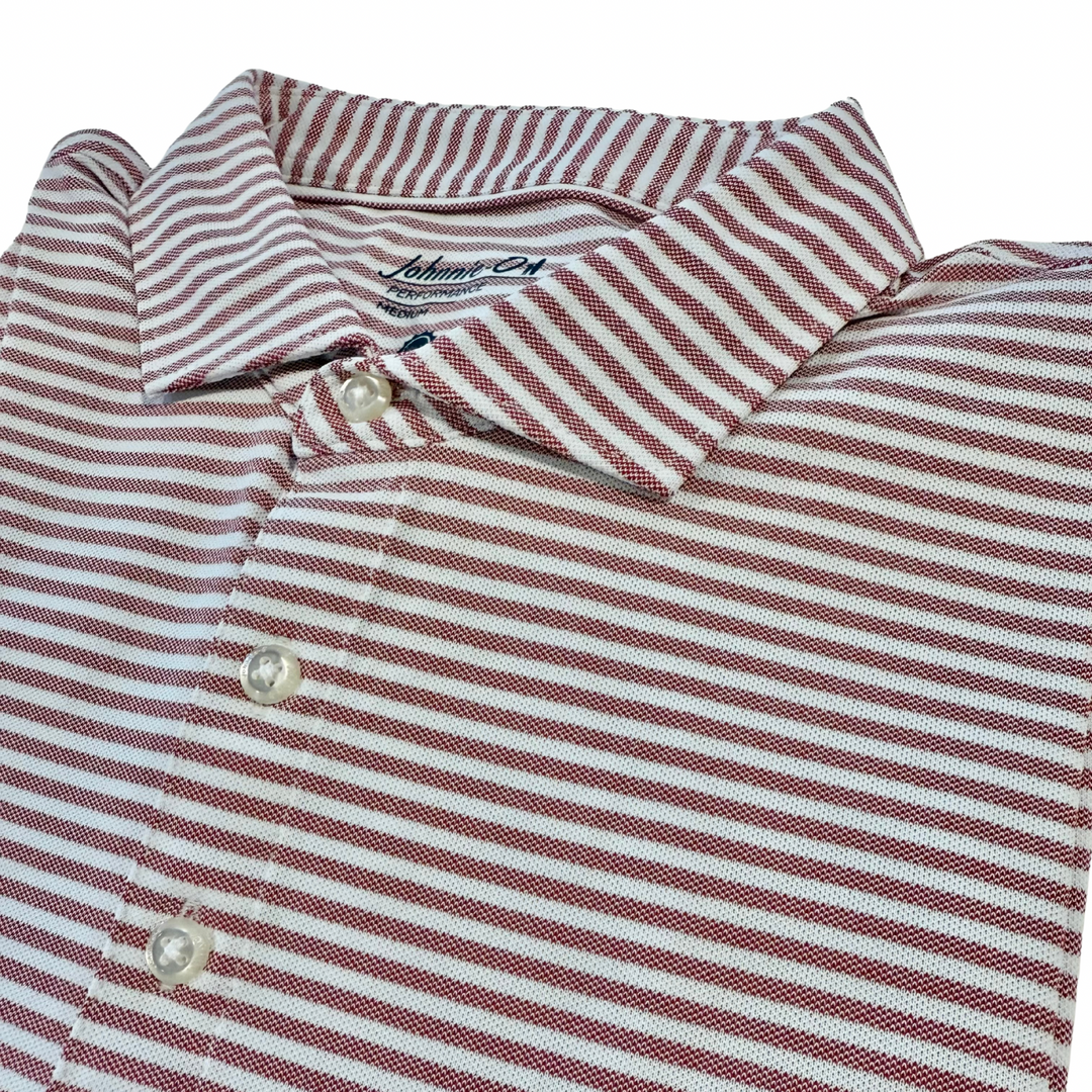Johnnie-O Stetsons Performance Mesh Polo- Crimson