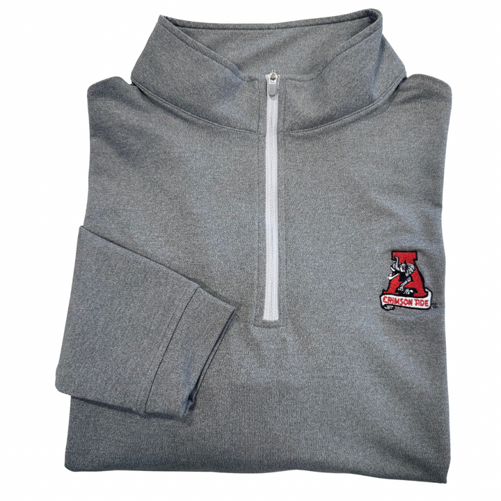 Peter Millar Solid Perth Quarter Zip- Smoke (Vault)