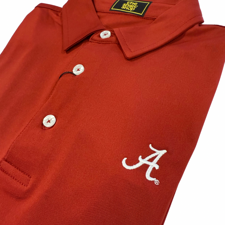 The Shirt Shop Solid Polo- Crimson (Script "A")