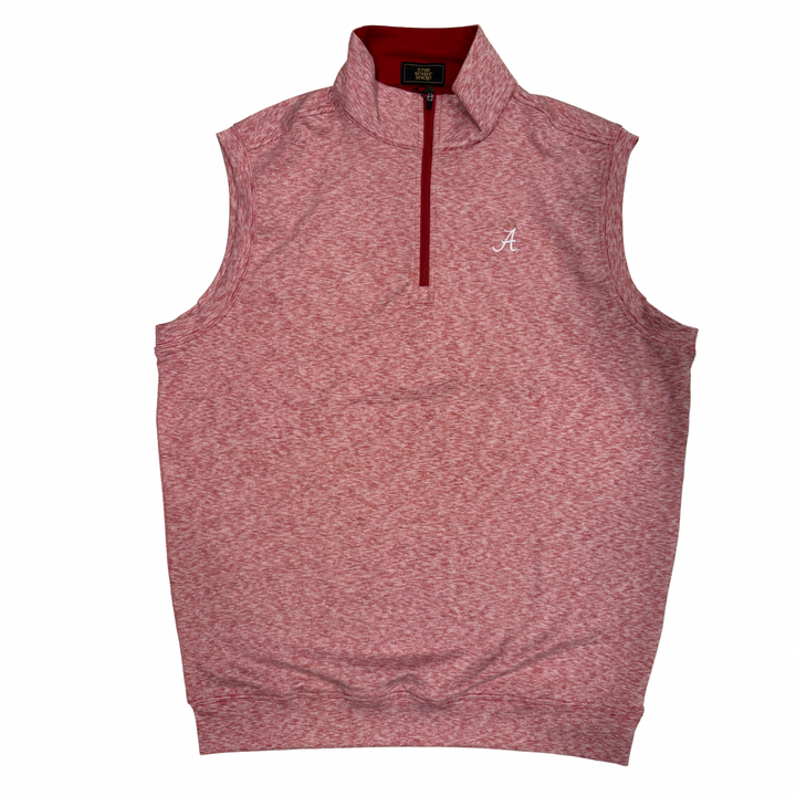The Shirt Shop Denny Quarter Zip Vest- Crimson (Script A)