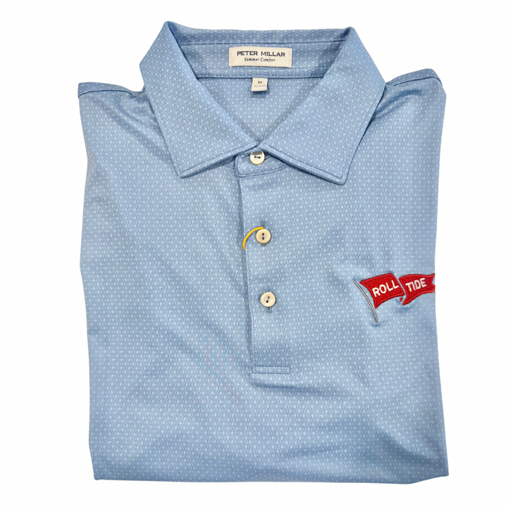 Peter Millar Tesseract Polo- Cottage Blue (Pennant Flag)