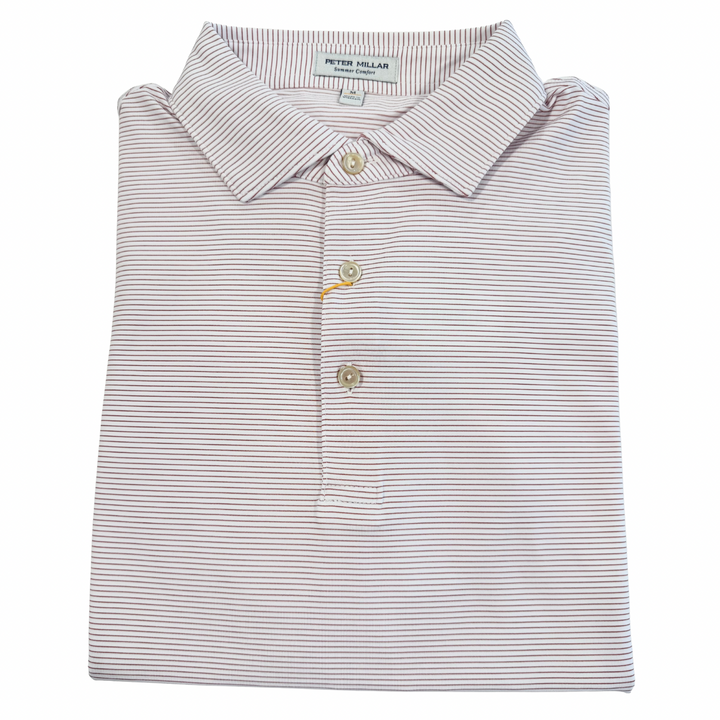 Peter Millar Halford Polo- Crimson & White
