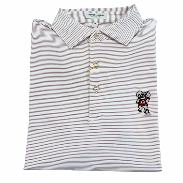 Peter Millar Halford Polo- Crimson & White (Big AL)