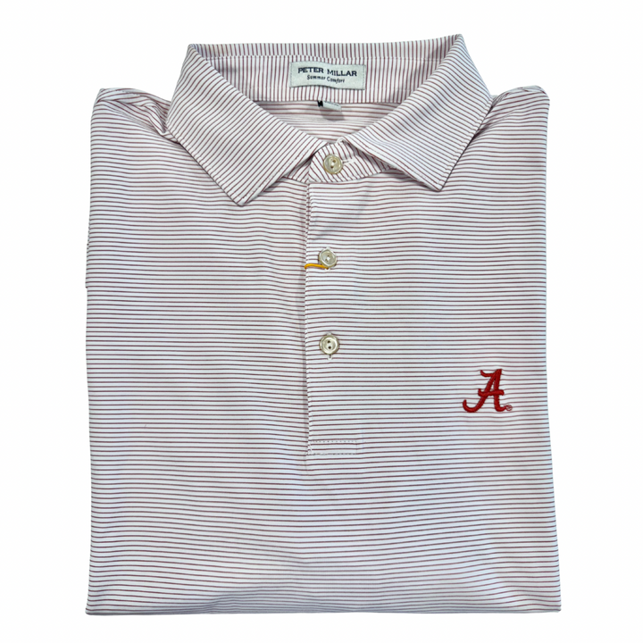 Peter Millar Halford Polo- Crimson & White (Script A)