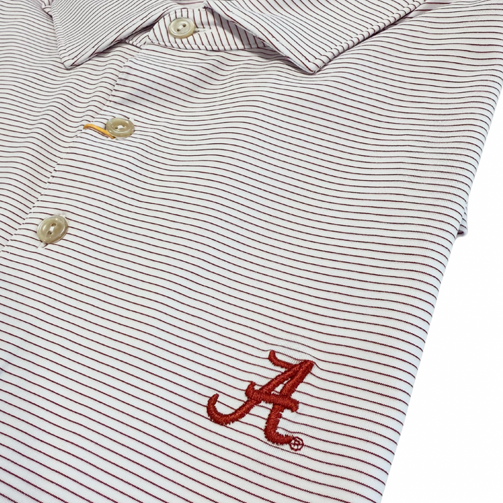 Peter Millar Halford Polo- Crimson & White (Script A)