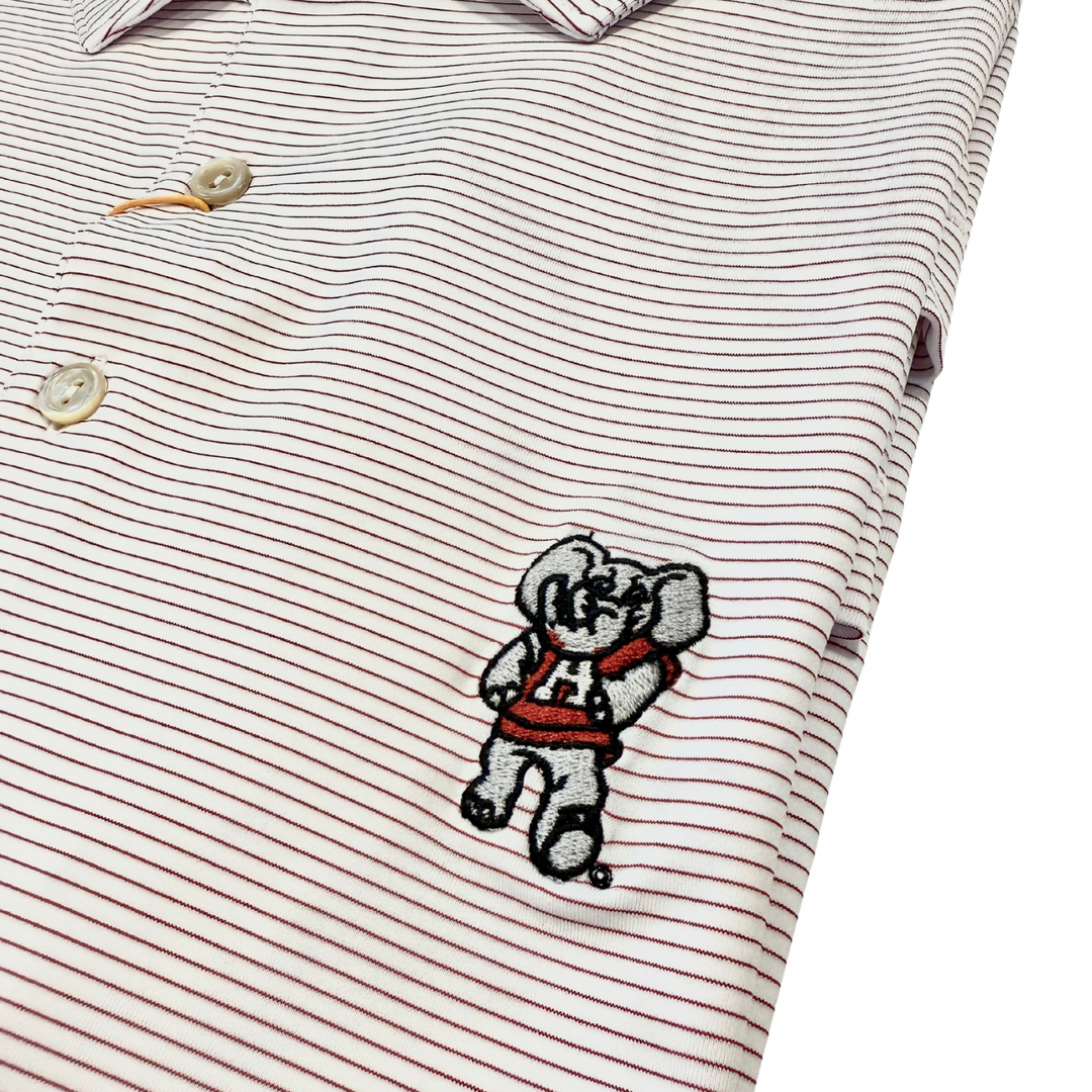 Peter Millar Halford Polo- Crimson & White (Big AL)