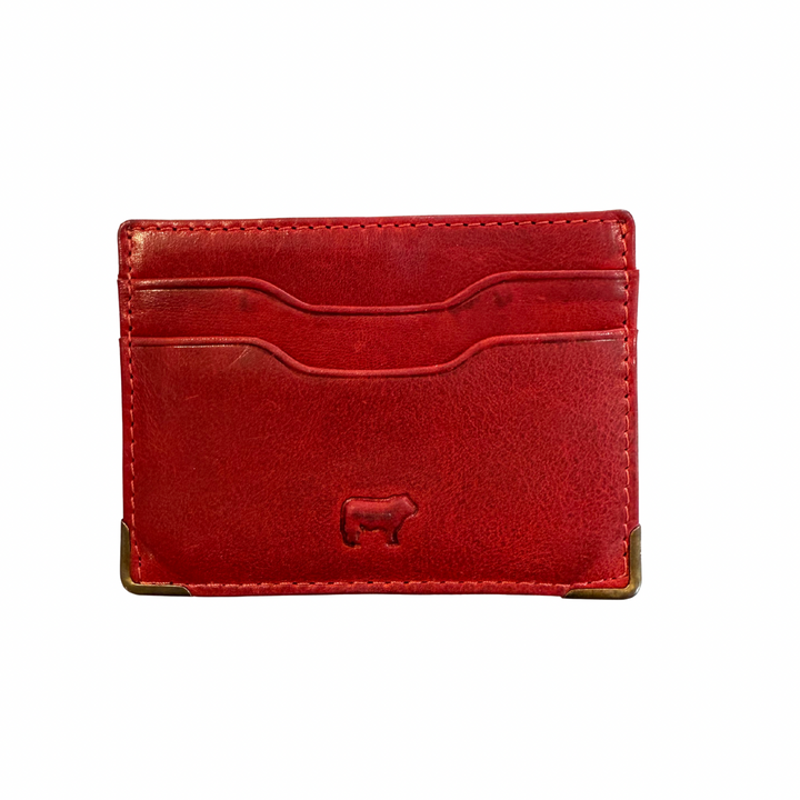 Will Leather Goods William Bank Card Case- Red
