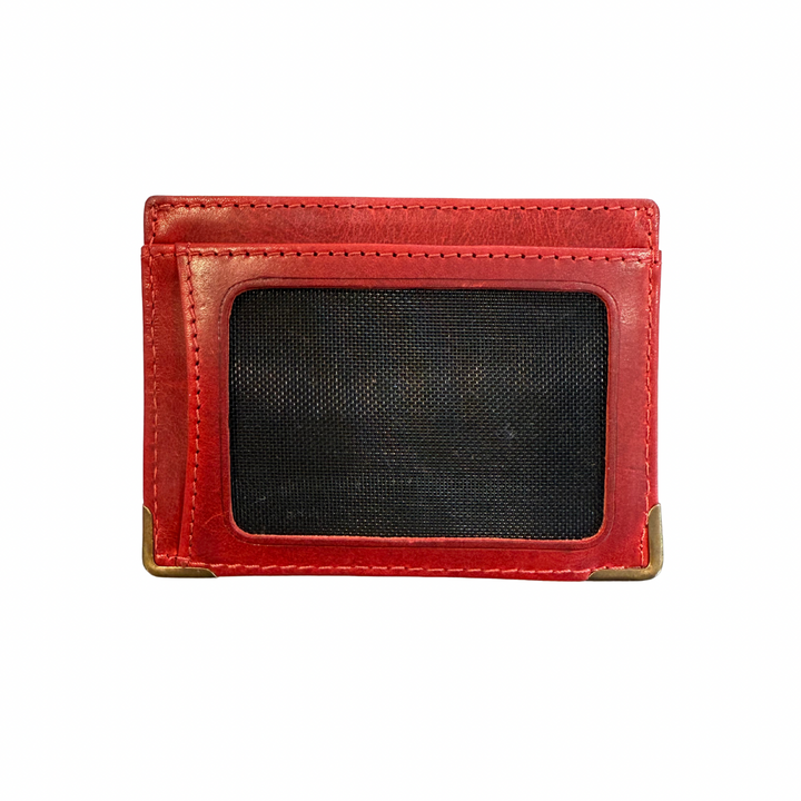 Will Leather Goods William Bank Card Case- Red